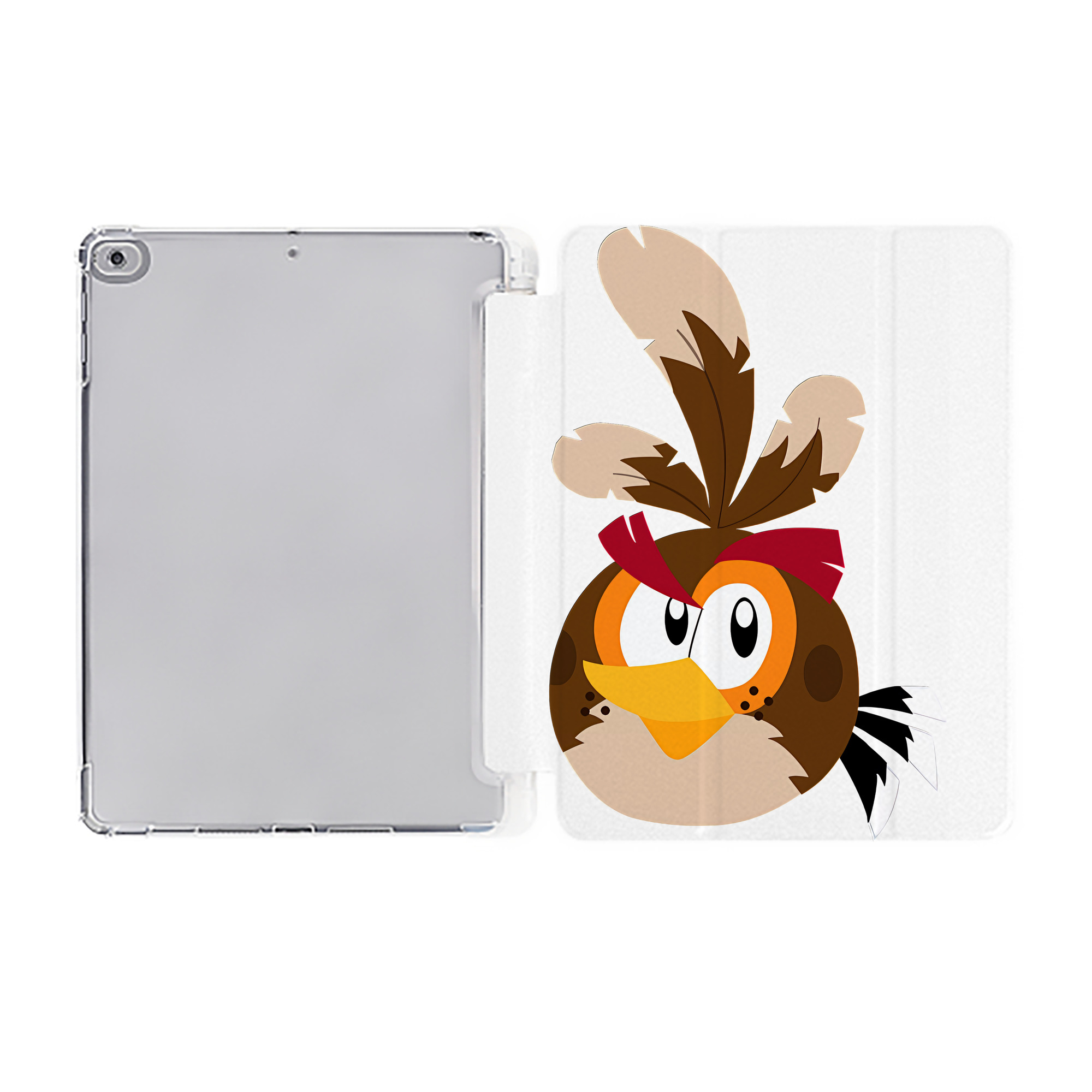 （画像用） Angry Birds アングリーバード IPad ケース ペン収納付き 三つ折りスタンド PUレザー×シリコン 対応機種9.5/10.5/10.9インチ